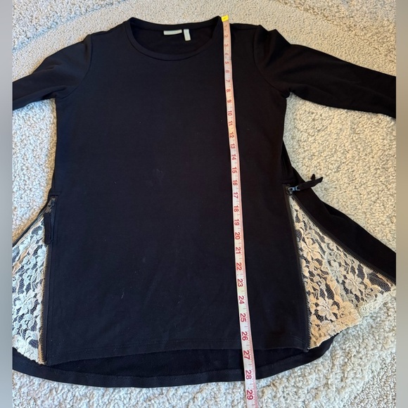Logo Lori Goldstein Black Long Sleeve Tunic Shirt Size Small or Medium - Picture 11 of 12